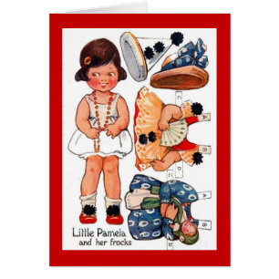 Paperdoll Little Girl Pamela Card