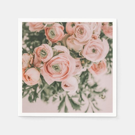 PAPEREN SERVET : PIJONROZEN (Voorkant)