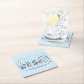 Papergewicht Vierkante Kartonnen Onderzetter (Insitu)