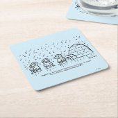 Papergewicht Vierkante Kartonnen Onderzetter (Schuin)