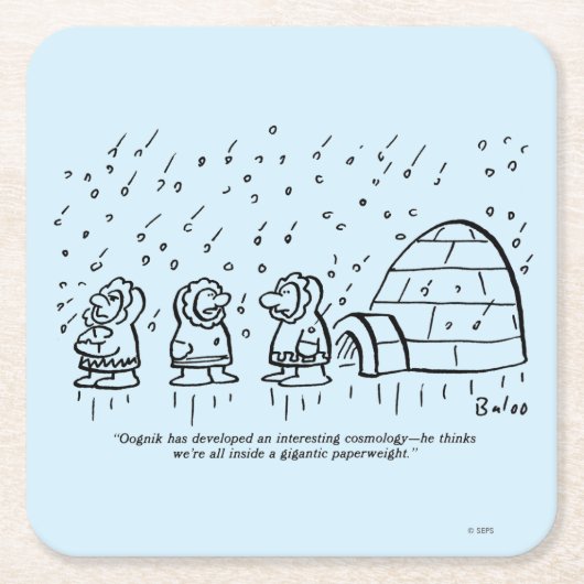 Papergewicht Vierkante Kartonnen Onderzetter (Voorkant)