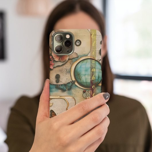  Papers Reizen Thema Junk Journal Case-Mate iPhone Case