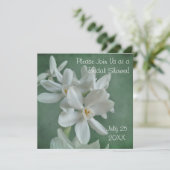 Paperwhite Narcissus Bridal Shower Invitation Kaart (Staand voorkant)