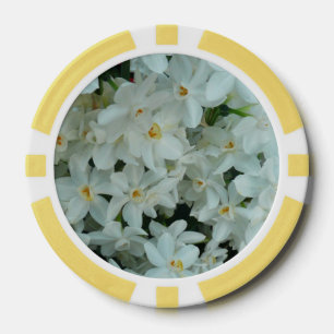 Paperwhite Narcissus Delicate White Flowers Poker Chips
