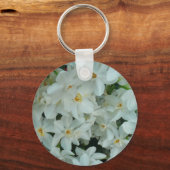 Paperwhite Narcissus Delicate White Flowers Sleutelhanger (Voorkant)