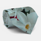 Paperwhite Narcissus Delicate White Flowers Stropdas (Opgerold)