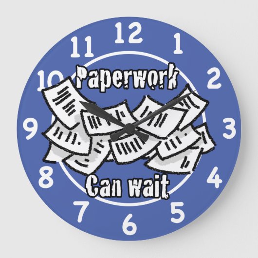 Paperwork kan illustratie wachten grote klok (Voorkant)