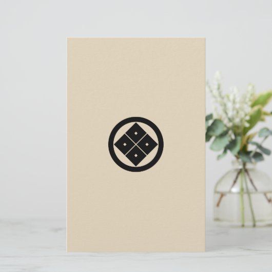 PAPETERIE 丸に隅立て四つ目 (Debout devant)