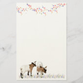 PAPETERIE 花とかわいい子ヤギ♡ (Devant)