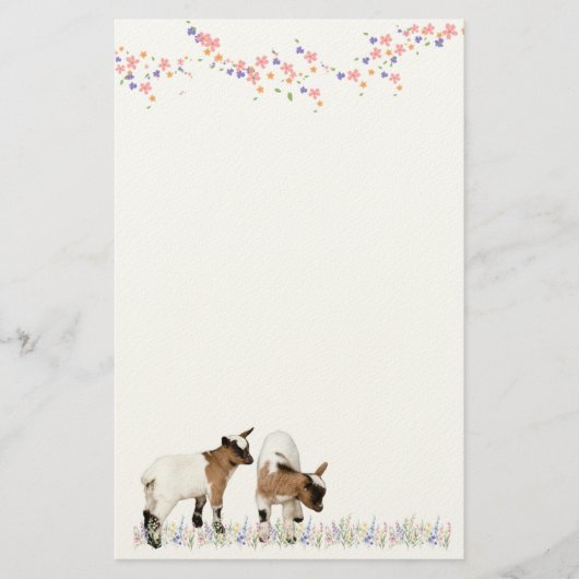 PAPETERIE 花とかわいい子ヤギ♡ (Devant)