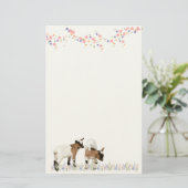 PAPETERIE 花とかわいい子ヤギ♡ (Debout devant)