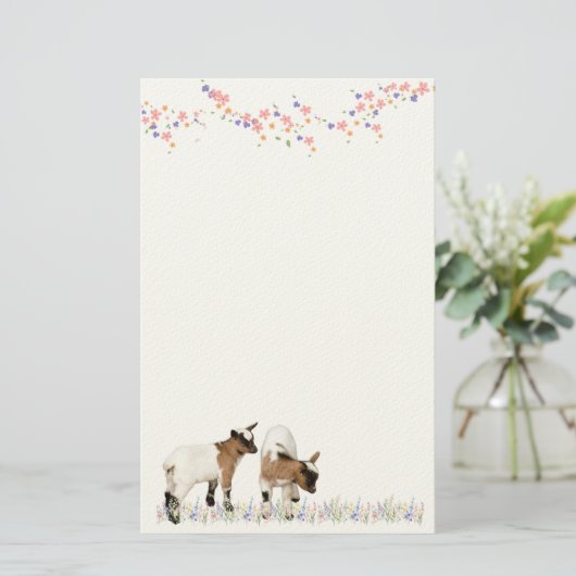 PAPETERIE 花とかわいい子ヤギ♡ (Debout devant)