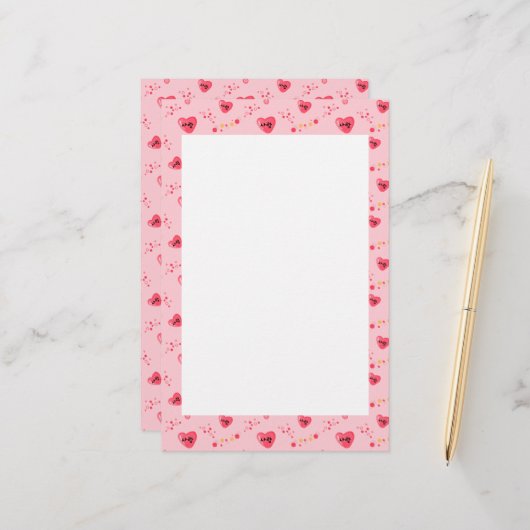 Papeterie 사 랑 - LOVE en Coréen (Devant/Arrière en situation)