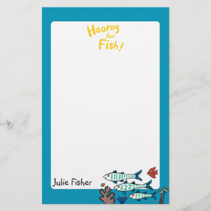 Papeterie 1, 2, 3 poissons avec de petits poissons et corail