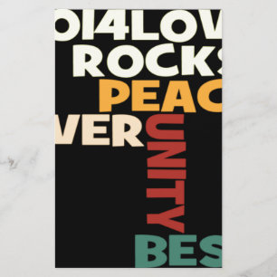 Papeterie 2014 Love Rocks Peace Art Imprimer