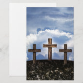 Papeterie 3 Croix robustes avec ciel (Devant / Derrière)