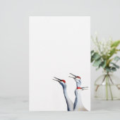 Papeterie 3 Grues Sandhill Papier photo (Debout devant)