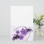 Papeterie 3 Jolies Fleurs - Violet (Debout devant)