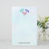 Papeterie 3 Mignons Papillons Pastel Aquarelle Colorée (Debout devant)