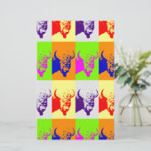 Papeterie 4 couleurs Pop Art Buffalo Bison (Debout devant)