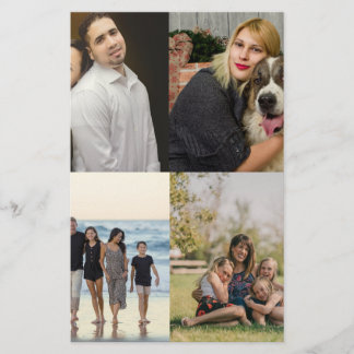 Papeterie  4 Family Photo Collage Custom