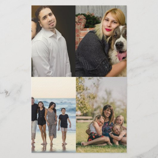 Papeterie  4 Family Photo Collage Custom (Devant)