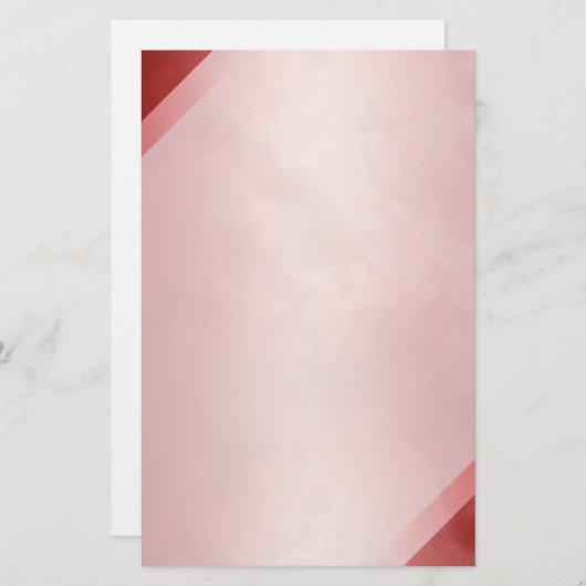 Papeterie 5,5" stationnaire de marbre rouge x 8,5" (Devant / Derrière)