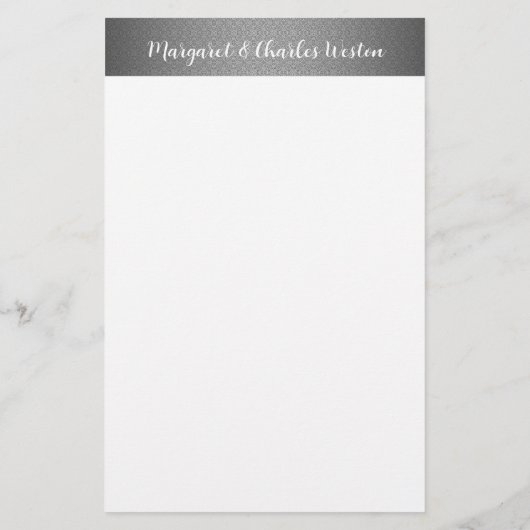 Papeterie 60e Mariage diamant Annivsersary Argent (Dos)