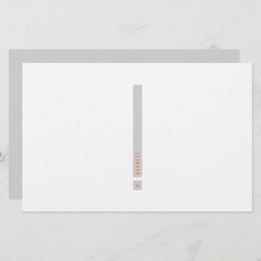 Papeterie à barres divisées (Devant / Derrière)