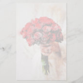 Papeterie à lettres Bouquet de roses rouges (Dos)