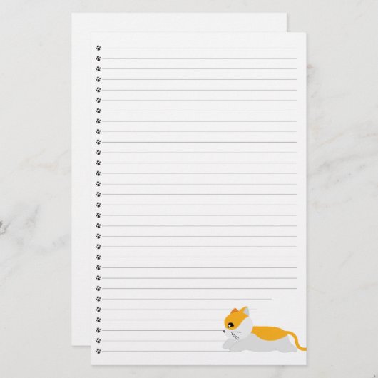 Papeterie à linge de chat Kitty (Devant / Derrière)