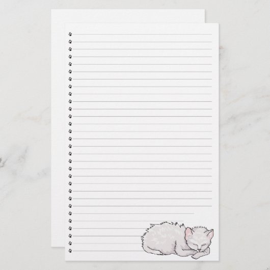 Papeterie à linge de lit pour Kitty (Devant / Derrière)