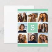 Papeterie à monogramme avec collage de photos en b (Devant / Derrière)
