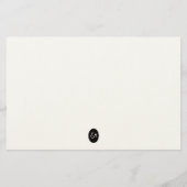 Papeterie à monogramme avec nom manuscrit classiqu (Dos)
