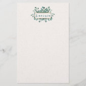 Papeterie à monogramme d'eucalyptus (Devant)