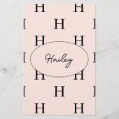 Papeterie à monogramme personnalisé avec un script (Dos)