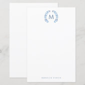 Papeterie à monogramme simple stylé (Devant / Derrière)