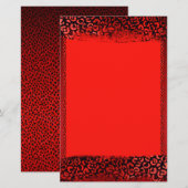 Papeterie à motif léopard rouge (Devant / Derrière)