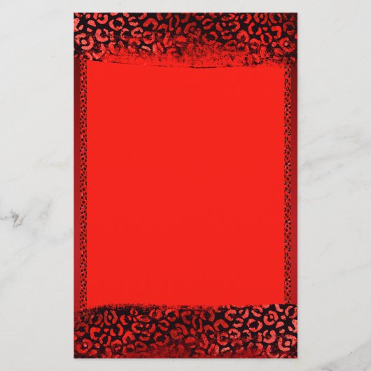 Papeterie à motif léopard rouge (Devant)