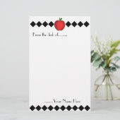 Papeterie à motifs de losanges de professeur (Debout devant)