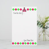 Papeterie à motifs de losanges de professeur de (Debout devant)