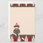 Papeterie à motifs de losanges de singe de (Devant / Derrière)