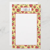 Papeterie à pommes rouges fraîches (Devant / Derrière)