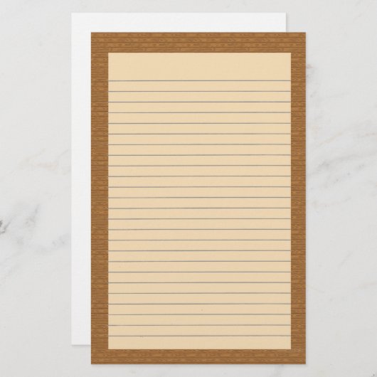 Papeterie à revêtement en bois (Devant / Derrière)