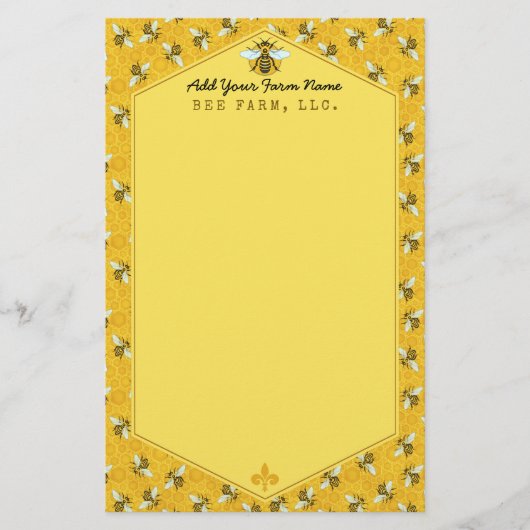 Papeterie Abeille de miel Bumble Apière de ferme d'abeilles  (Devant)