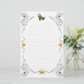 Papeterie Abeille de miel de rouleau rayée (Debout devant)