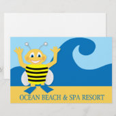 Papeterie Abeille sur la plage (Devant / Derrière)