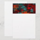 Papeterie Abstrait Cool coloré moderne Motif artistique (Devant / Derrière)