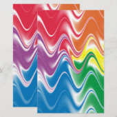 Papeterie Abstrait Multicolore Ondulé (Devant / Derrière)