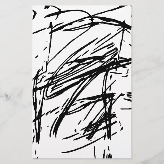Papeterie Abstrait noir et blanc (Devant)